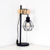 Barbengo Lámpara de Mesa Madera clara, Negro, 1 luz