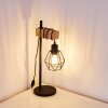 Barbengo Lámpara de Mesa Madera clara, Negro, 1 luz
