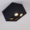 Baishan Lámpara de Techo Negro, 4 luces