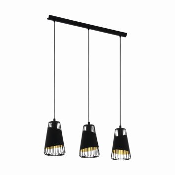 Eglo AUSTELL Lámpara Colgante Negro, 3 luces