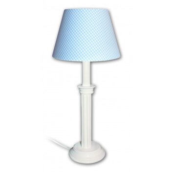 Waldi Vichy Lámpara de mesa Blanca, 1 luz