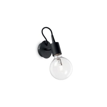 Ideal Lux EDISON Aplique Negro, 1 luz