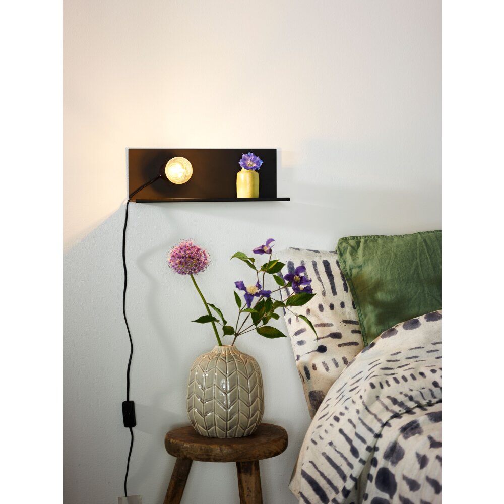 Lucide SEBO Aplique Negro, 1 luz main product photo