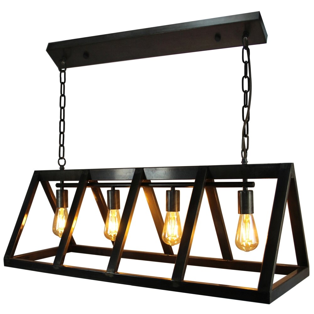 Brilliant Matrix Lámpara Colgante Acero inoxidable, Negro, 4 luces main product photo