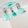 Dompierre Lámpara de Techo Verde, Blanca, 3 luces