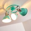 Dompierre Lámpara de Techo Verde, Blanca, 3 luces