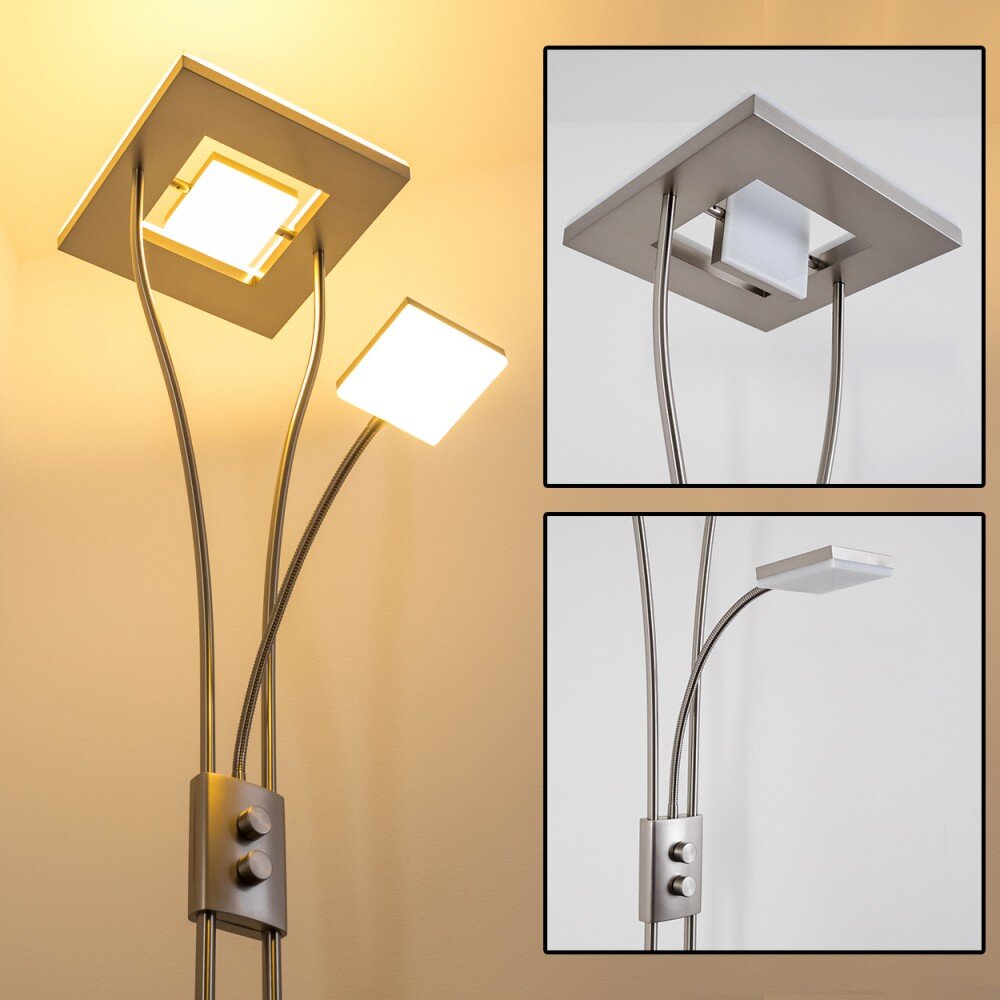 KIMBA Lámpara de pie LED Níquel-mate, 3 luces main product photo