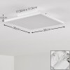 Barasat Lámpara de Techo LED Blanca, 1 luz