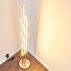 Mapleton Lámpara de pie LED Níquel-mate, 3 luces, Mando a distancia