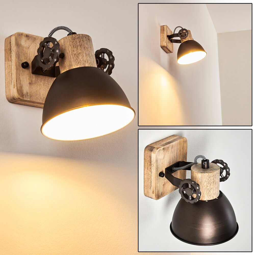 Aplique Orny Antracita, Madera clara, 1 luz main product photo