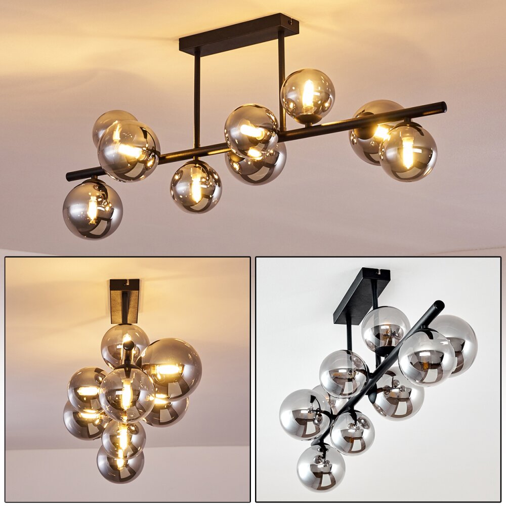 Chehalis Lámpara de Techo LED Negro, 9 luces main product photo
