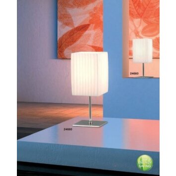 Globo BAILEY Lámpara de mesa Cromo, Blanca, 1 luz