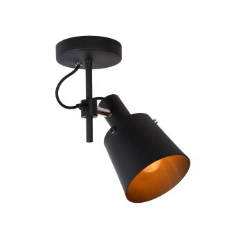 Lucide QUINNY Lámpara de Techo Negro, 1 luz