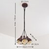 Timola Lámpara Colgante Beige, marrón oscuro, 7 luces