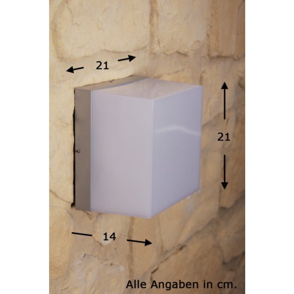 Konstsmide SANREO Aplique para exterior Acero inoxidable, Gris, Blanca, 1 luz main product photo