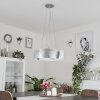 Novara Lámpara suspendida Plata, 3 luces