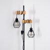 Barbengo Lámpara de Pie Madera clara, Negro, 2 luces