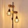 Barbengo Lámpara de Pie Madera clara, Negro, 2 luces
