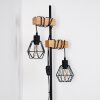 Barbengo Lámpara de Pie Madera clara, Negro, 2 luces