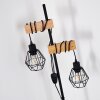 Barbengo Lámpara de Pie Madera clara, Negro, 2 luces