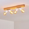 Barbengo Lámpara de Techo Madera clara, Blanca, 4 luces