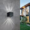 Reality CORDOBA Aplique para exterior LED Negro, 2 luces