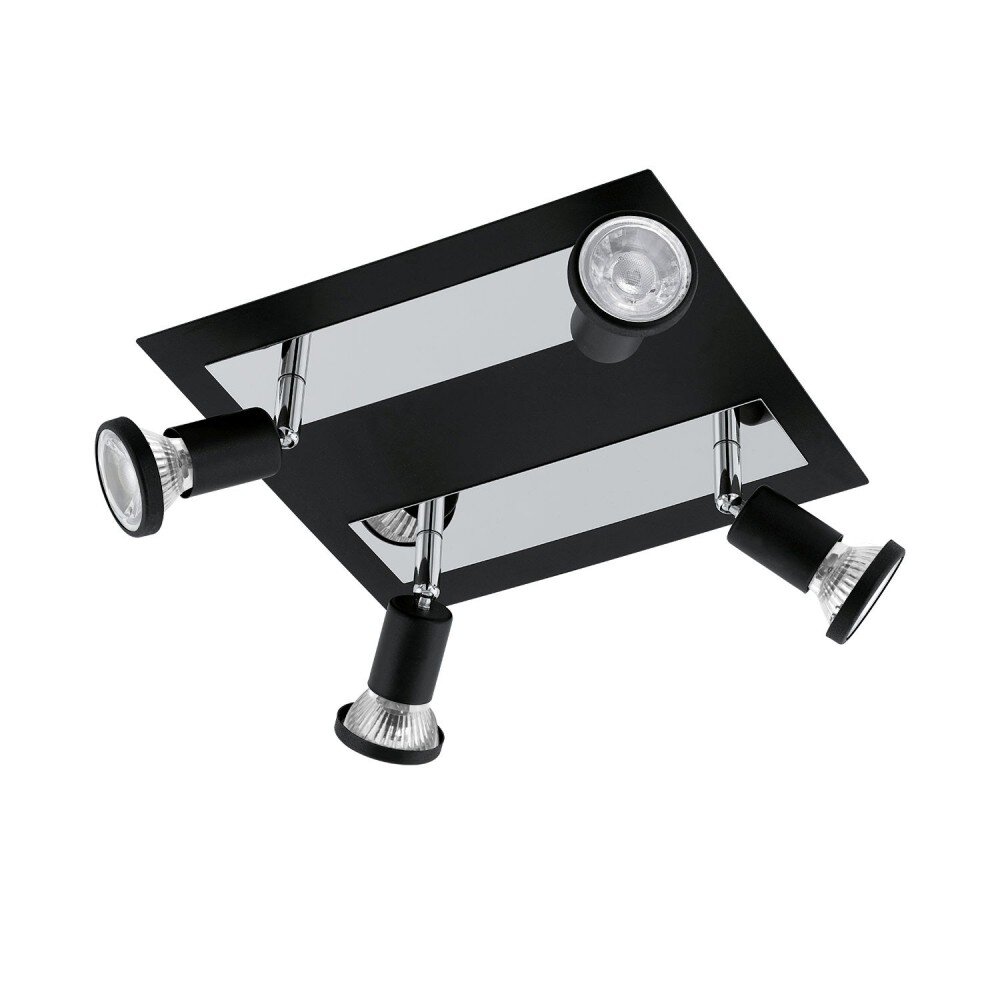 Eglo SARRIA Foco de techo LED Cromo, Negro, 4 luces main product photo