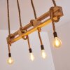Riekje Lámpara Colgante Marrón, Madera clara, Negro, 4 luces