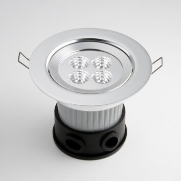 Konstsmide Foco empotrable de suelo LED Aluminio, 4 luces