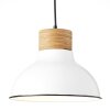 Brilliant Pullet Lámpara Colgante Madera oscura, Blanca, 1 luz