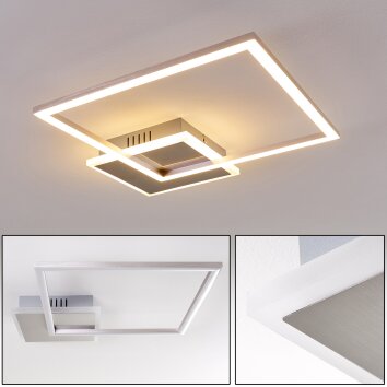 Chilkat Lámpara de Techo LED Níquel-mate, 1 luz Chilkat Lámpara de Techo LED Níquel-mate, 1 luz