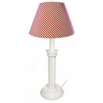 Waldi Vichy Lámpara de mesa Rojo, 1 luz