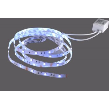 Leuchten-Direkt TEANIA Tira LED Transparente, claro, 1 luz, Mando a distancia, Cambia de color