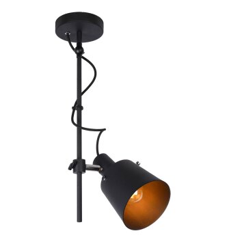 Lucide QUINNY Lámpara de Techo Negro, 1 luz