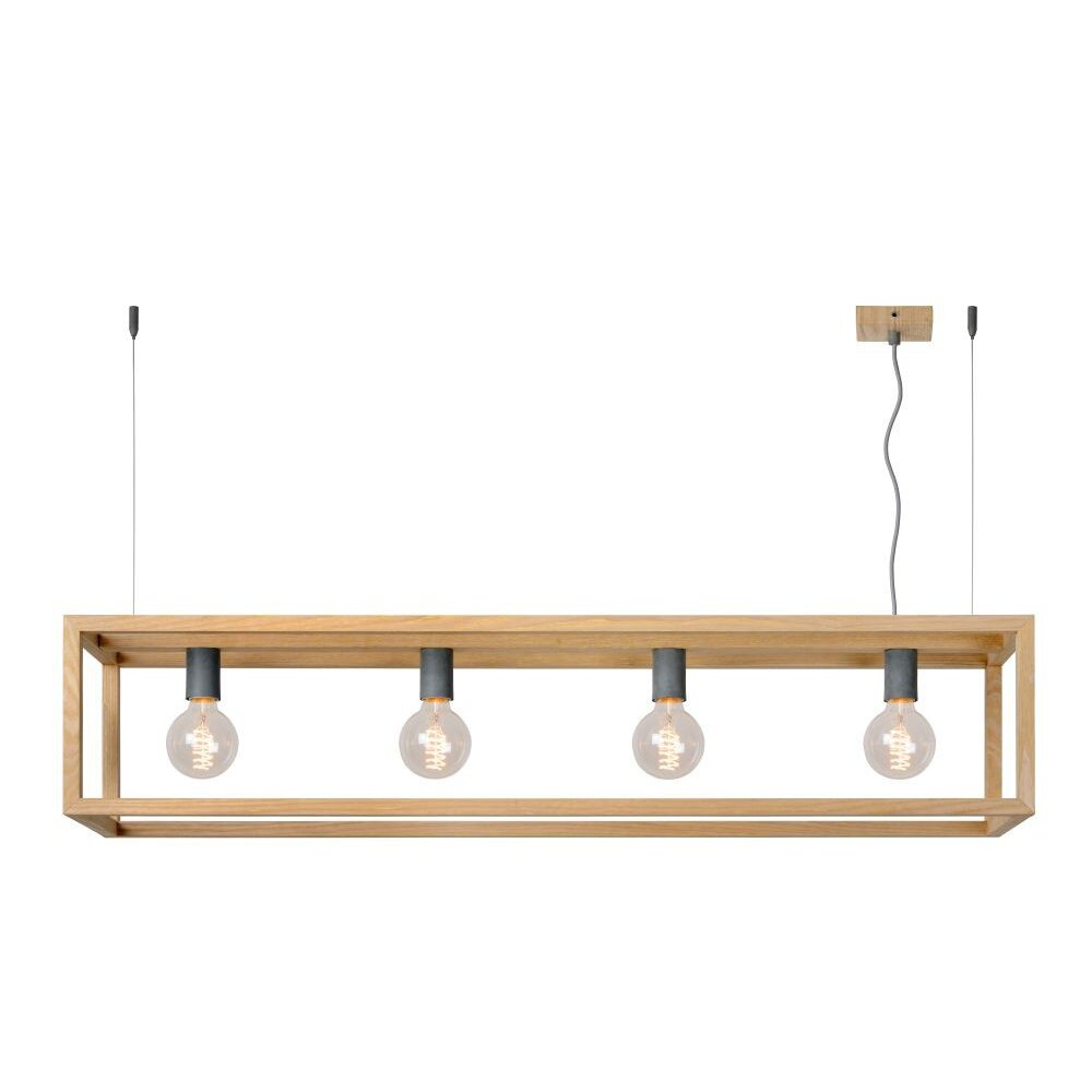 Lucide ORIS Lámpara suspendida Madera oscura, 4 luces main product photo