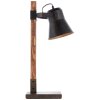 Lámpara de Mesa Brilliant Plow Madera oscura, Negro, 1 luz