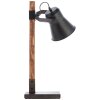 Lámpara de Mesa Brilliant Plow Madera oscura, Negro, 1 luz
