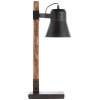 Lámpara de Mesa Brilliant Plow Madera oscura, Negro, 1 luz