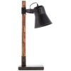 Lámpara de Mesa Brilliant Plow Madera oscura, Negro, 1 luz