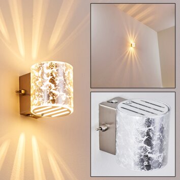 Bamako Aplique Plata, 1 luz