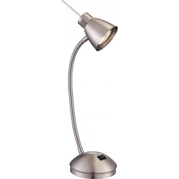 Globo Lámpara de mesa LED Níquel-mate, 1 luz