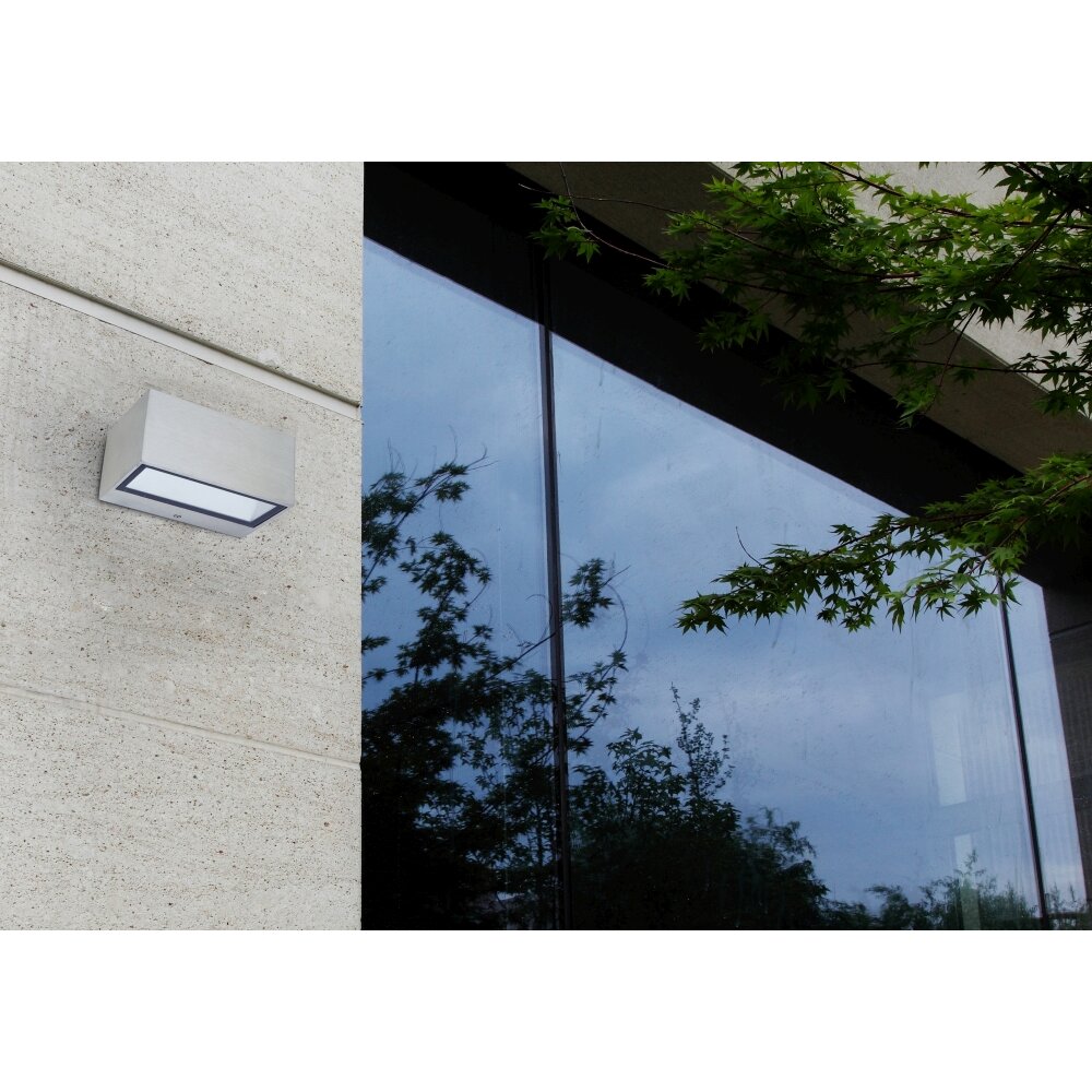 Lutec GEMINI Aplique para exterior LED Gris, Plata, 1 luz main product photo