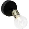 Brilliant Bulb Foco de pared Latón, Negro, 1 luz