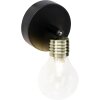Brilliant Bulb Foco de pared Latón, Negro, 1 luz