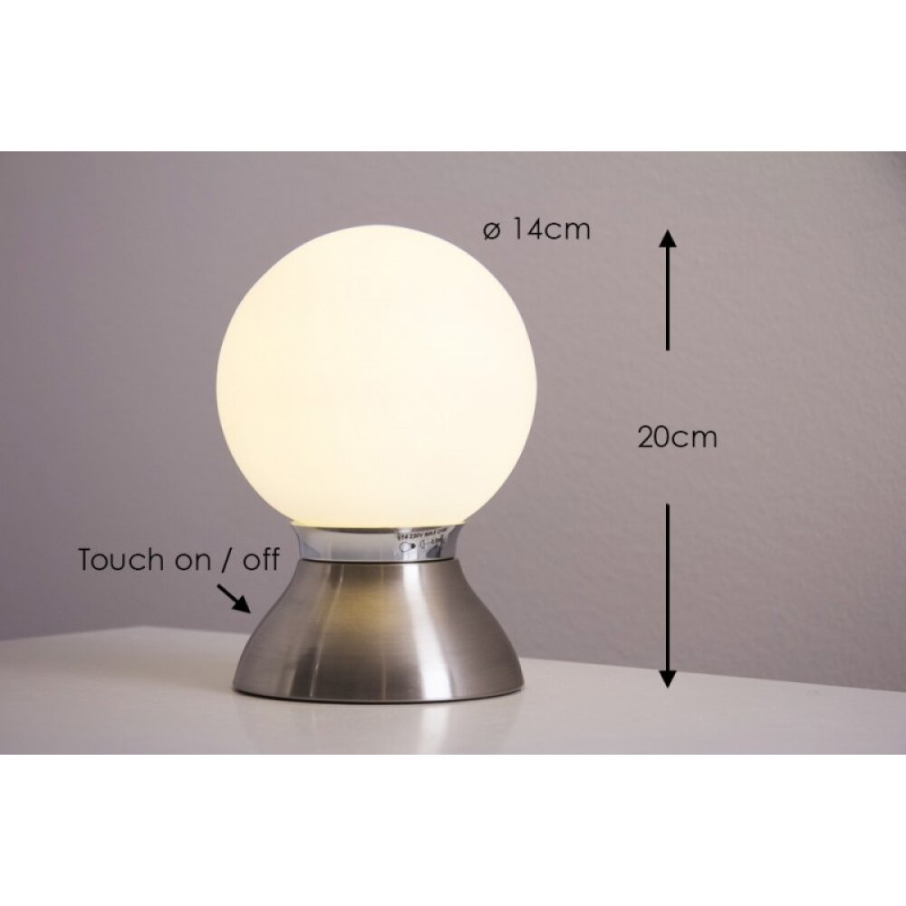 Globo Kitty Lámpara de mesa Cromo, Níquel-mate, 1 luz main product photo