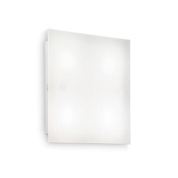 Ideal Lux FLAT Lámpara de Techo Blanca, 4 luces