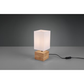 Reality Woody Lámpara de mesa LED Madera clara, 1 luz