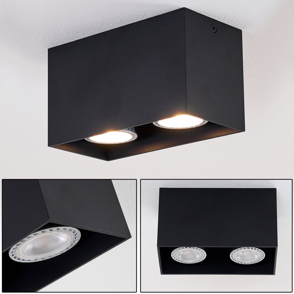 Awuna Lámpara de Techo Negro, 2 luces main product photo