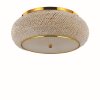 Ideal Lux PASHA Lámpara de Techo dorado, Aspecto de cristal, 10 luces