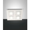 Fabas Luce Formia Lámpara de Techo LED Blanca, 4 luces
